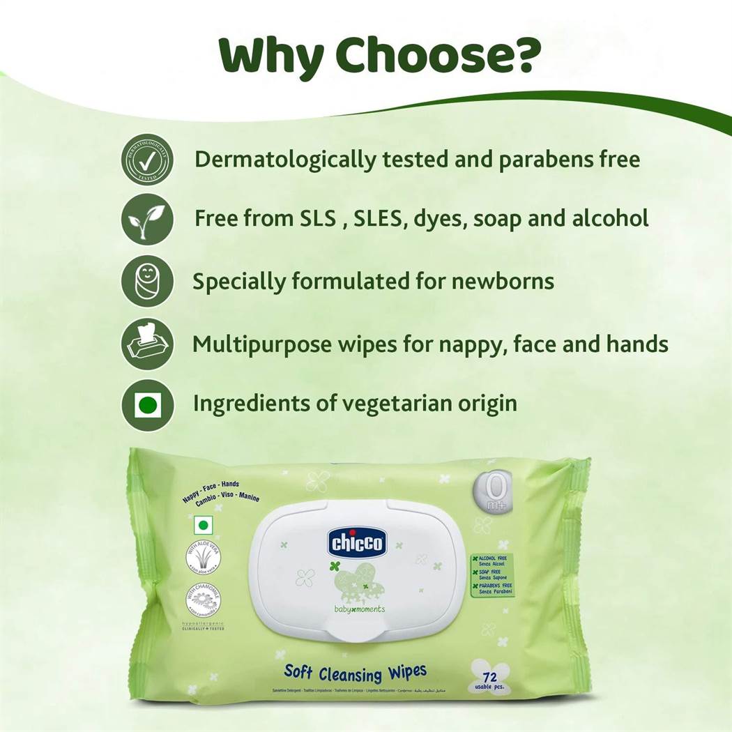 CHICCO Soft Cleansing Wipes 2Pack - 72pcs each-uyyala-com.myshopify.com-Wipes-Chicco