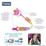 Hopop Baby Pacifier Clip For Babies- Blue, 0m+