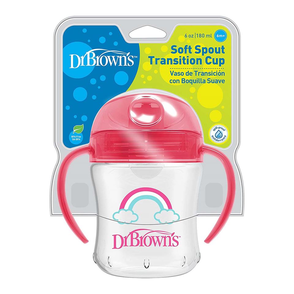 DR.Brown's Spill-Proof Soft Spout Toddler Cup,- 180ml, 6m+