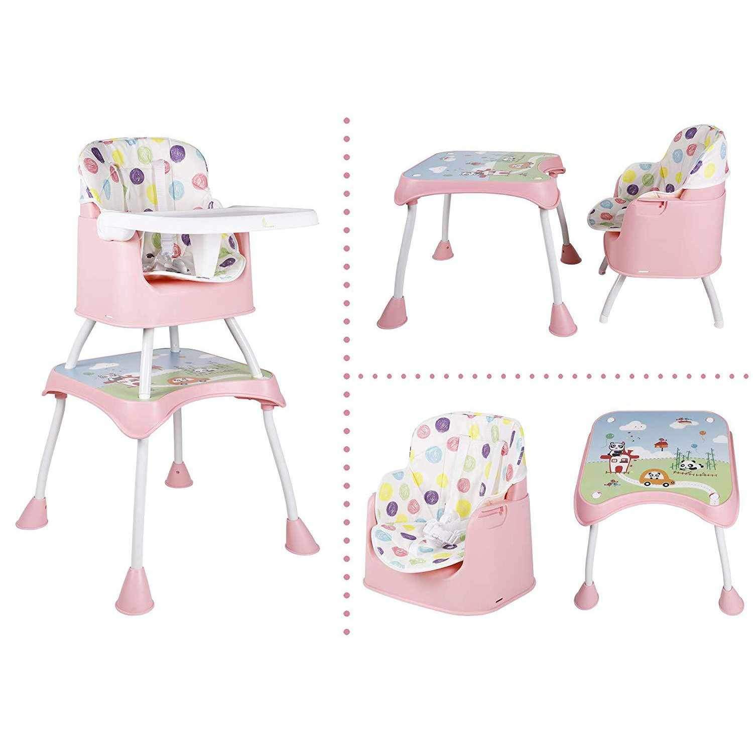R for Rabbit Cherry Berry Grand Convertible 4 in 1 Feeding High Chair for Baby of 6 Month to 7 years(Lake Green)