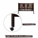 R for Rabbit - Baby's Den Lite Cot for New Born Babies, Brown