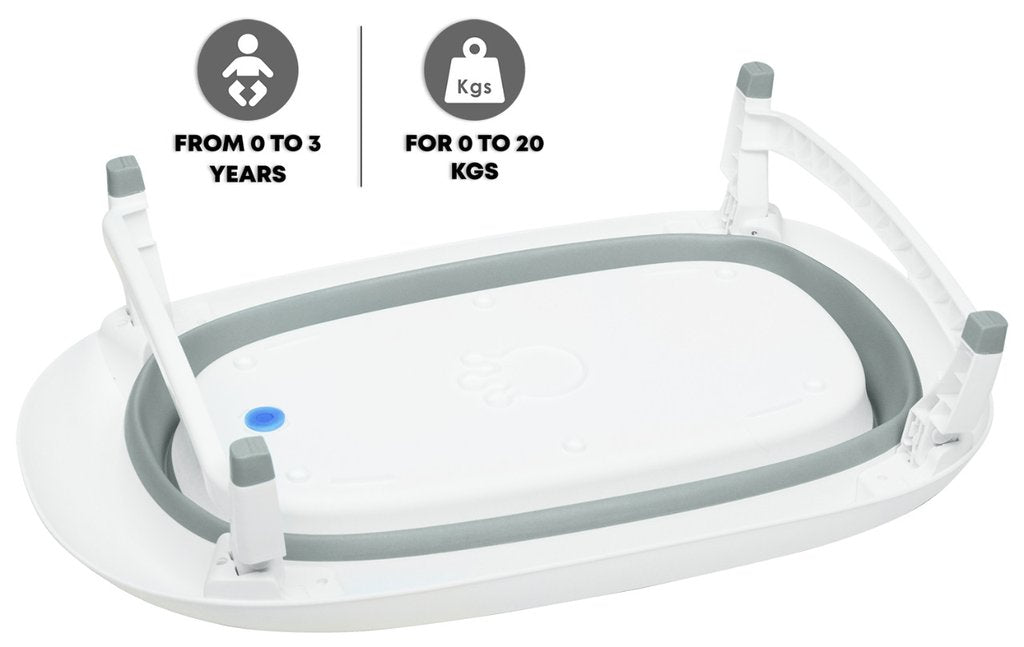 R for Rabbit Bubble Double Elite Baby Bath Tub for Kids of 0 to 3 years Color Grey