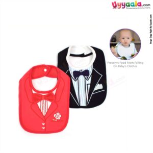 Baby Bib One Side Cotton & Another Side Terry with Bow for Newborn