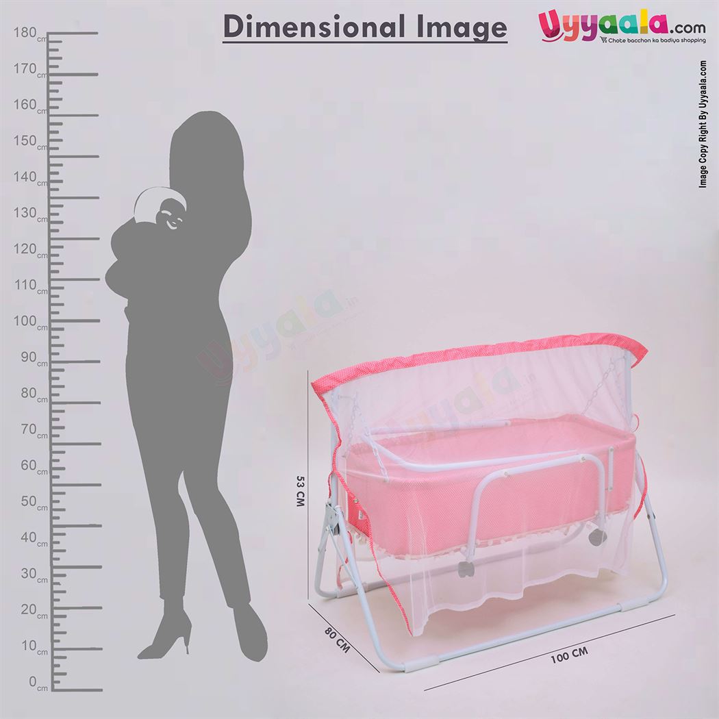 Baby 7 Star Crib & Cradle 2 In 1 With Mosquito Protection Net