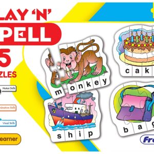 FRANK play 'n' spell puzzle game for kids 15 puzzles