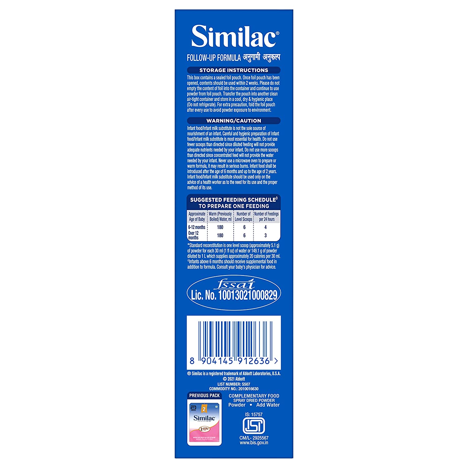 ABBOTT Similac Infant Formula Stage-2 After 6m 400g