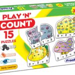 FRANK play 'n' count puzzle game for kids 15 puzzles