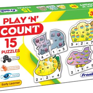 FRANK play 'n' count puzzle game for kids 15 puzzles