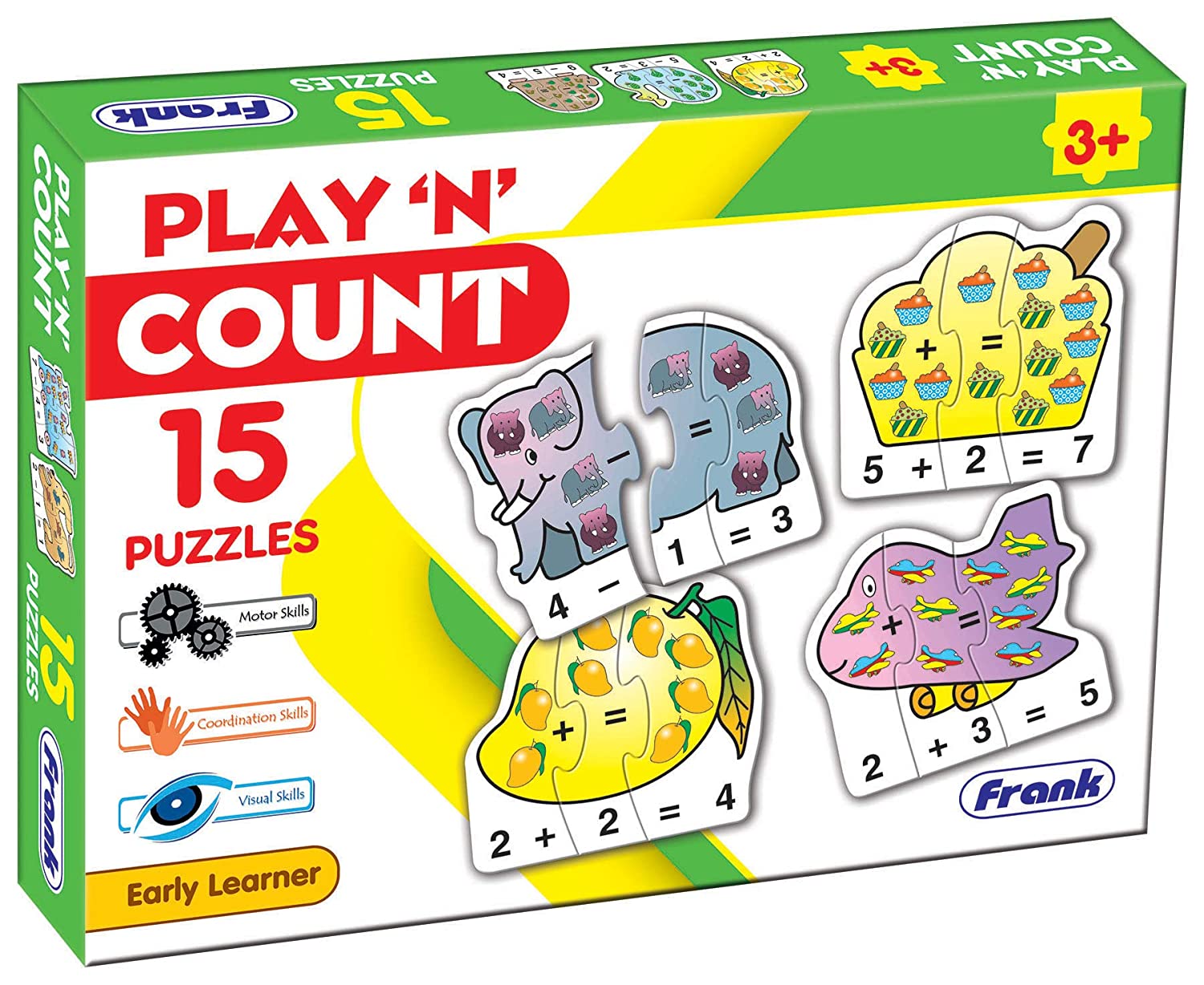FRANK play 'n' count puzzle game for kids 15 puzzles