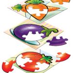 FRANK my first puzzle vegetables set of 3 play & learn for kids