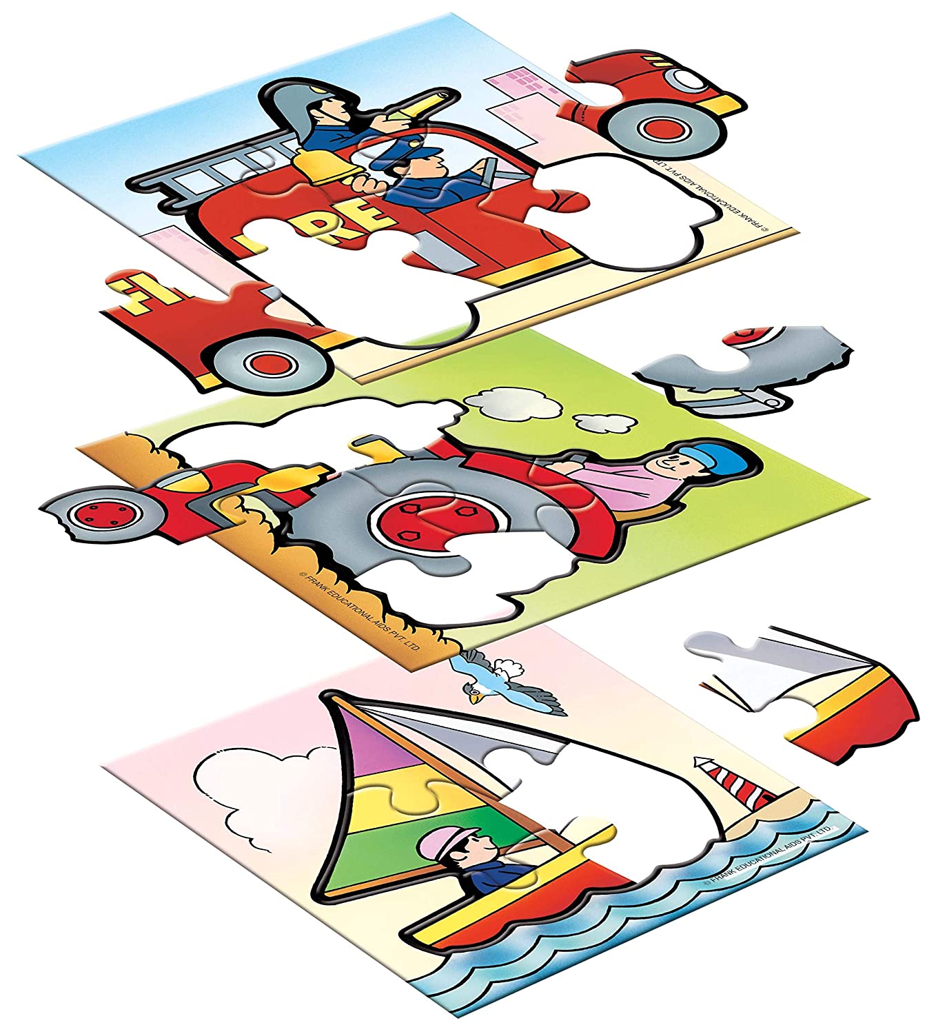 FRANK my first puzzle transport set of 3 play & learn for kids