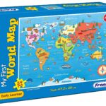 FRANK my first world map puzzle game for kids 24 pcs