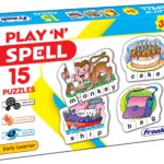 FRANK play 'n' spell puzzle game for kids 15 puzzles