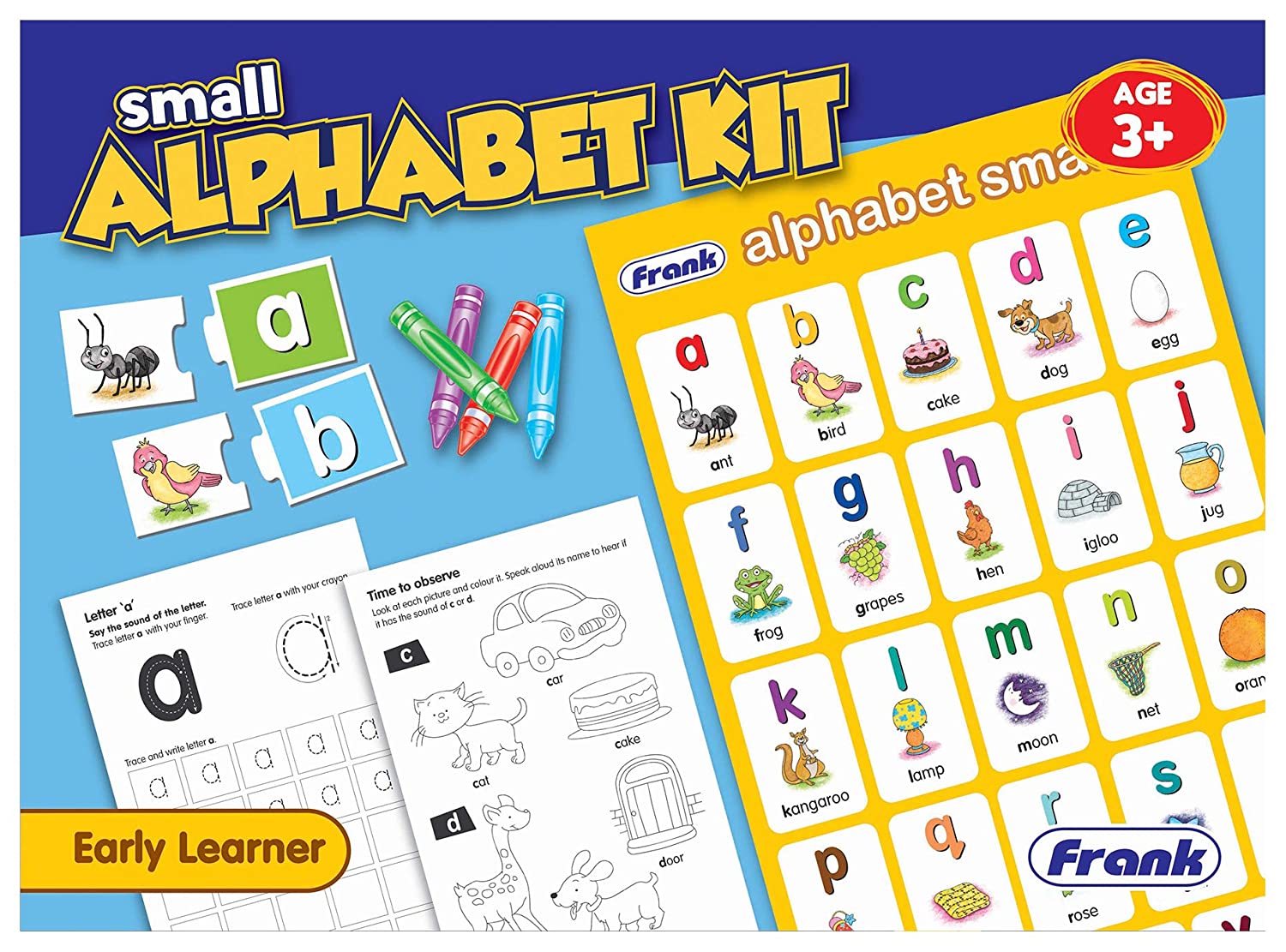 FRANK small alphabet kit puzzle & activity sheets for kids