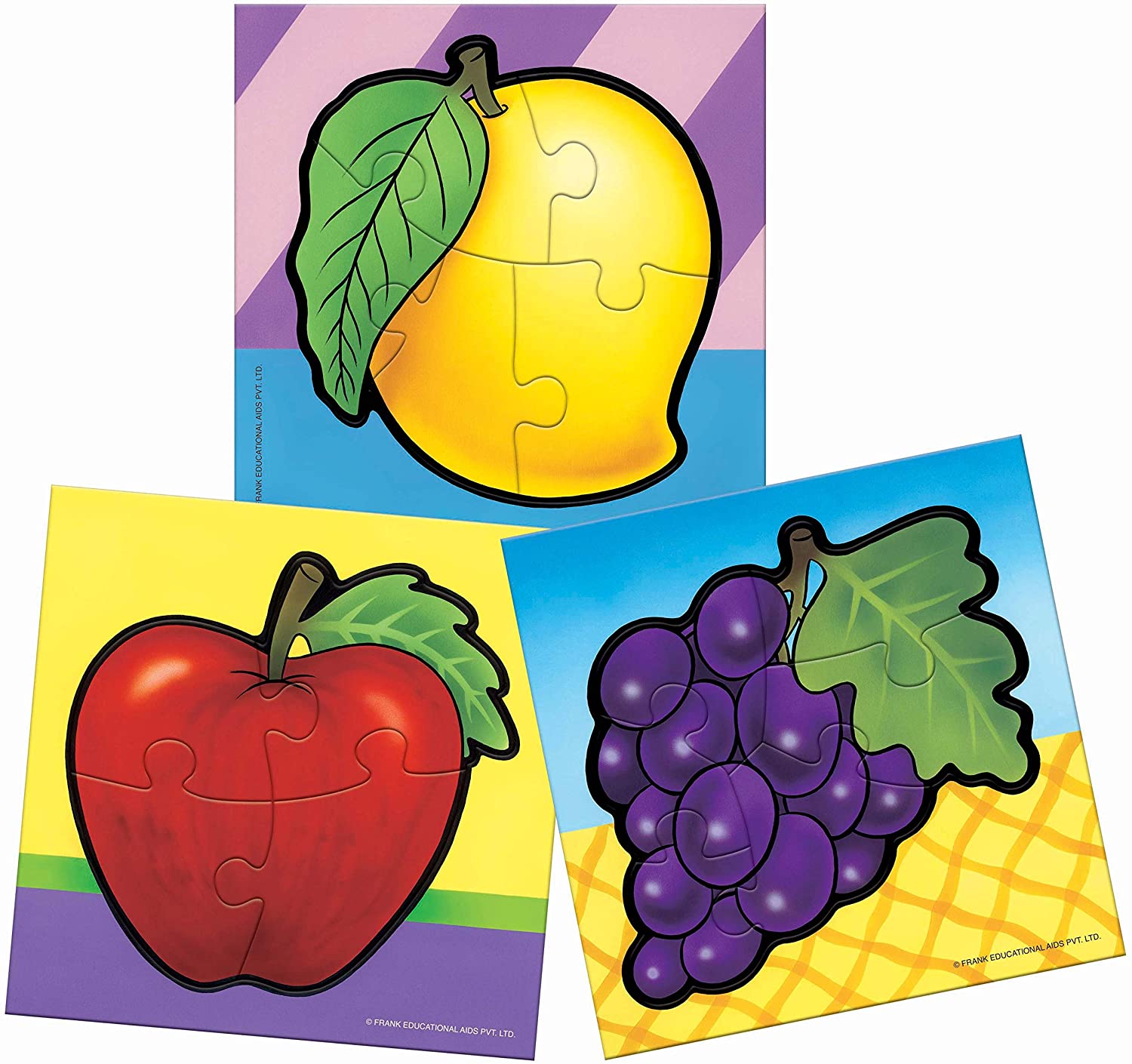 FRANK my first puzzle fruits set of 3 play & learn for kids
