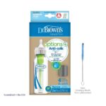 Dr Browns Glass baby bottle narrow neck options+ anti colic 250ml,0+months 2 pack