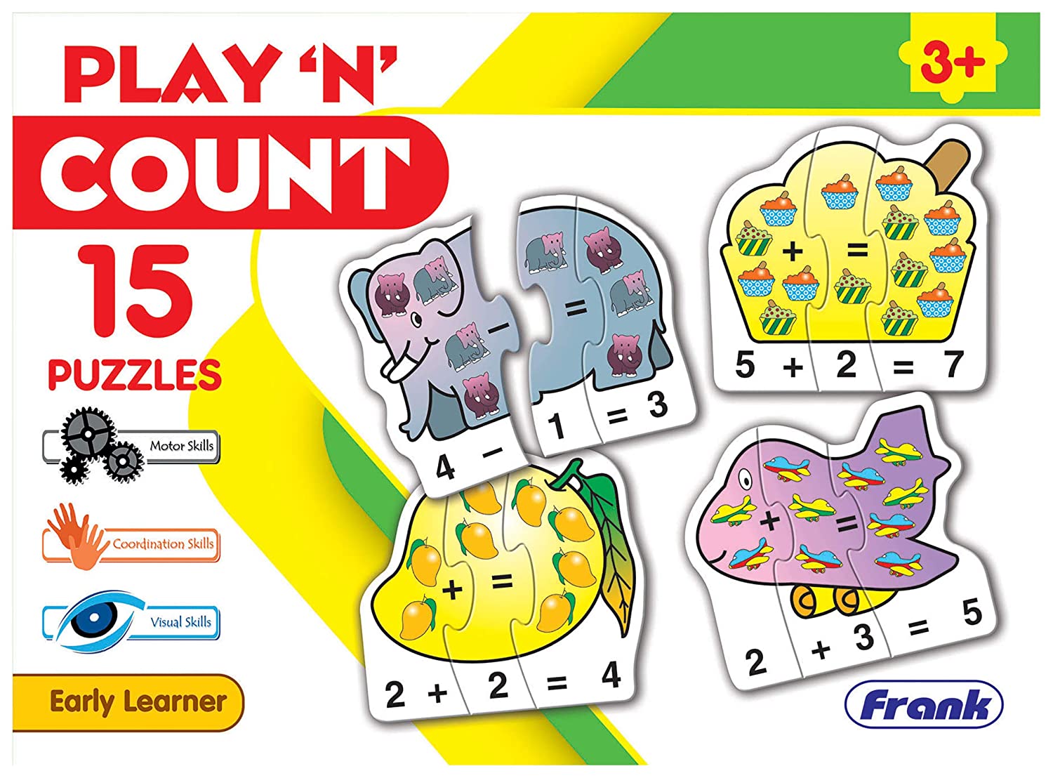FRANK play 'n' count puzzle game for kids 15 puzzles