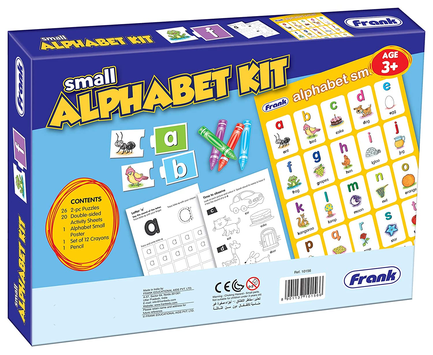 FRANK small alphabet kit puzzle & activity sheets for kids