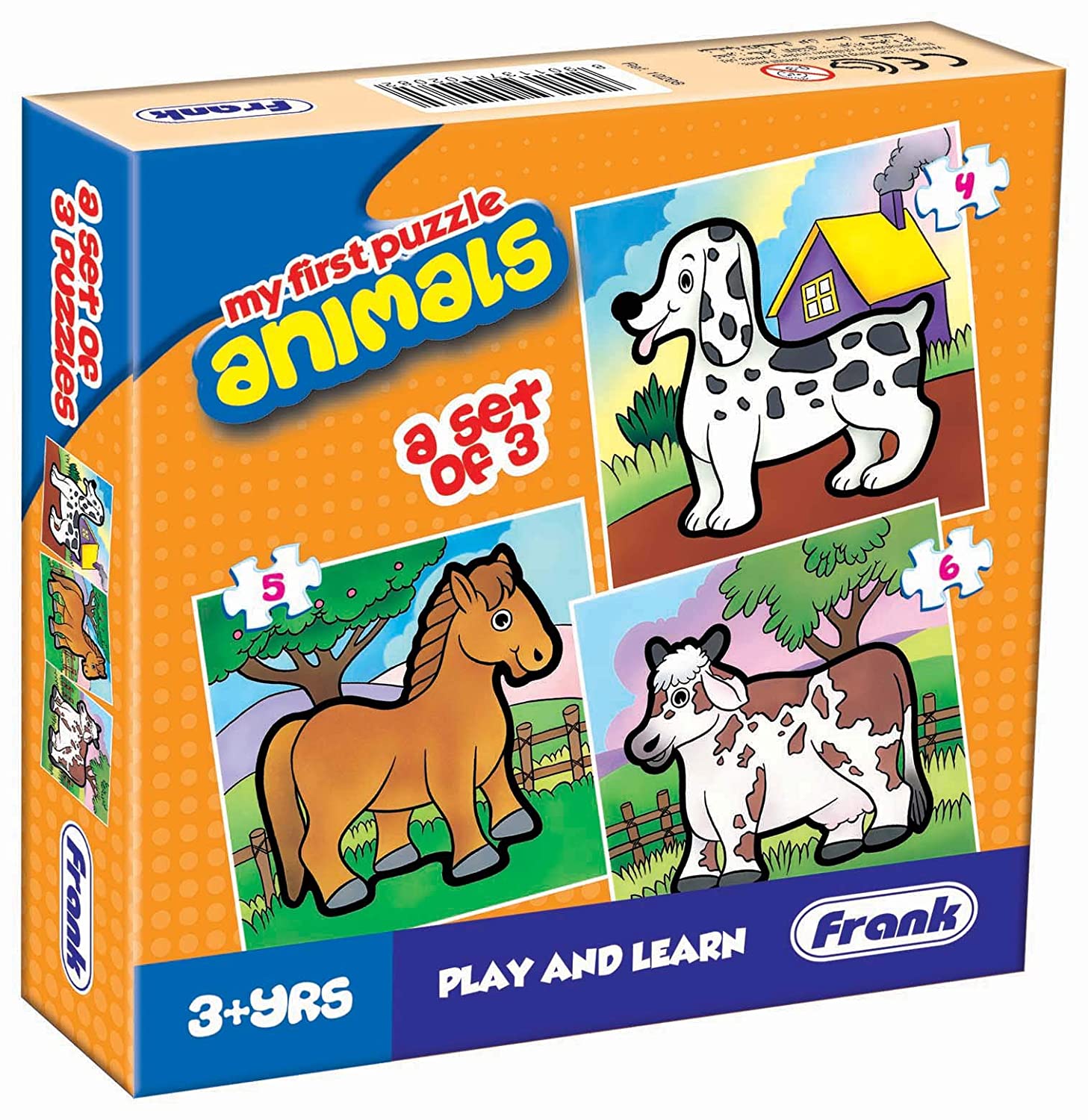 FRANK my first puzzle animals set of 3 play & learn for kids