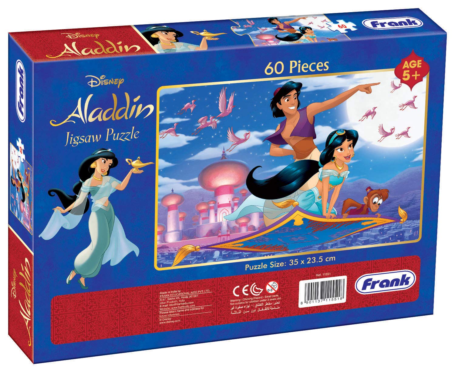 FRANK disney aladdin Jigsaw puzzle game for kids 60 pcs
