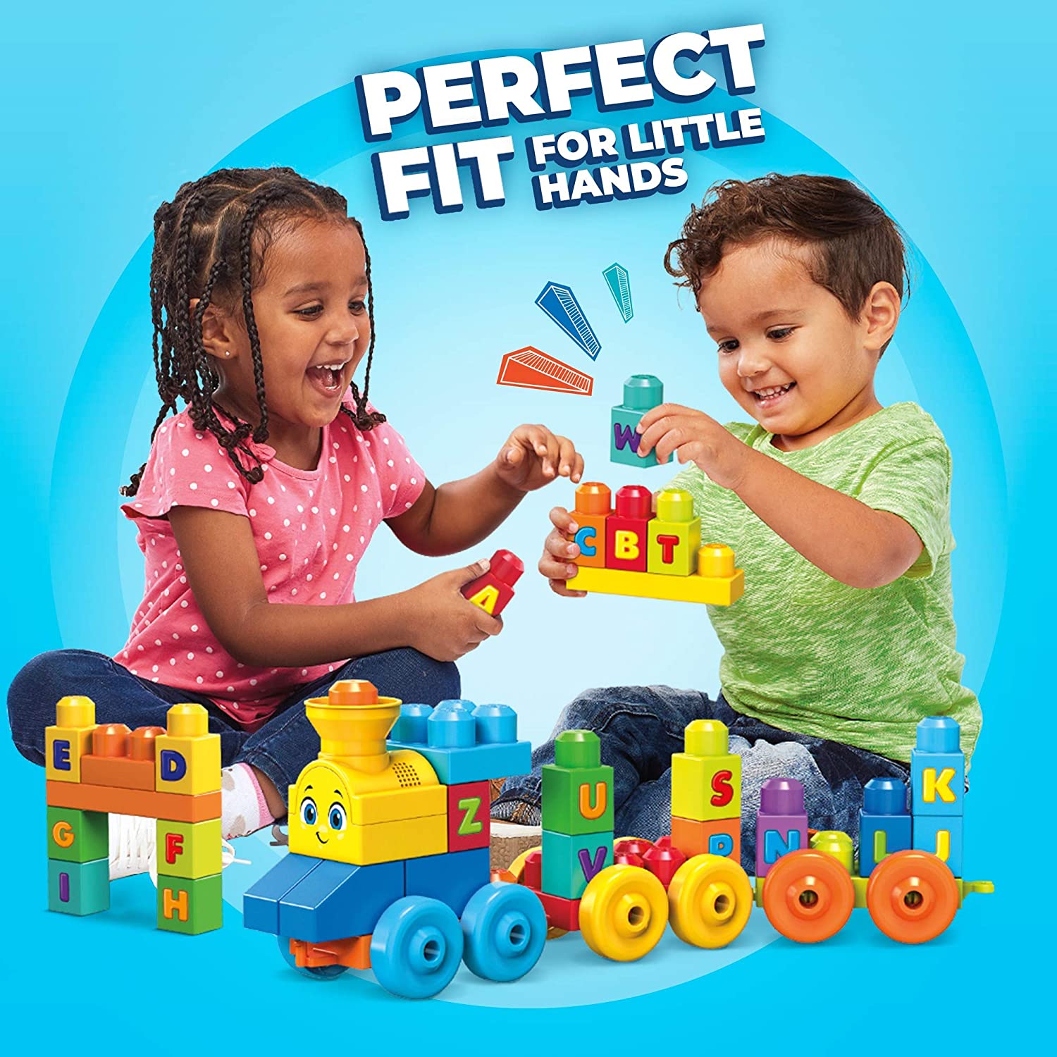 FISHER PRICE Mega Bloks Musical Train for Kids 50pcs 1+Y Age - Multicolor