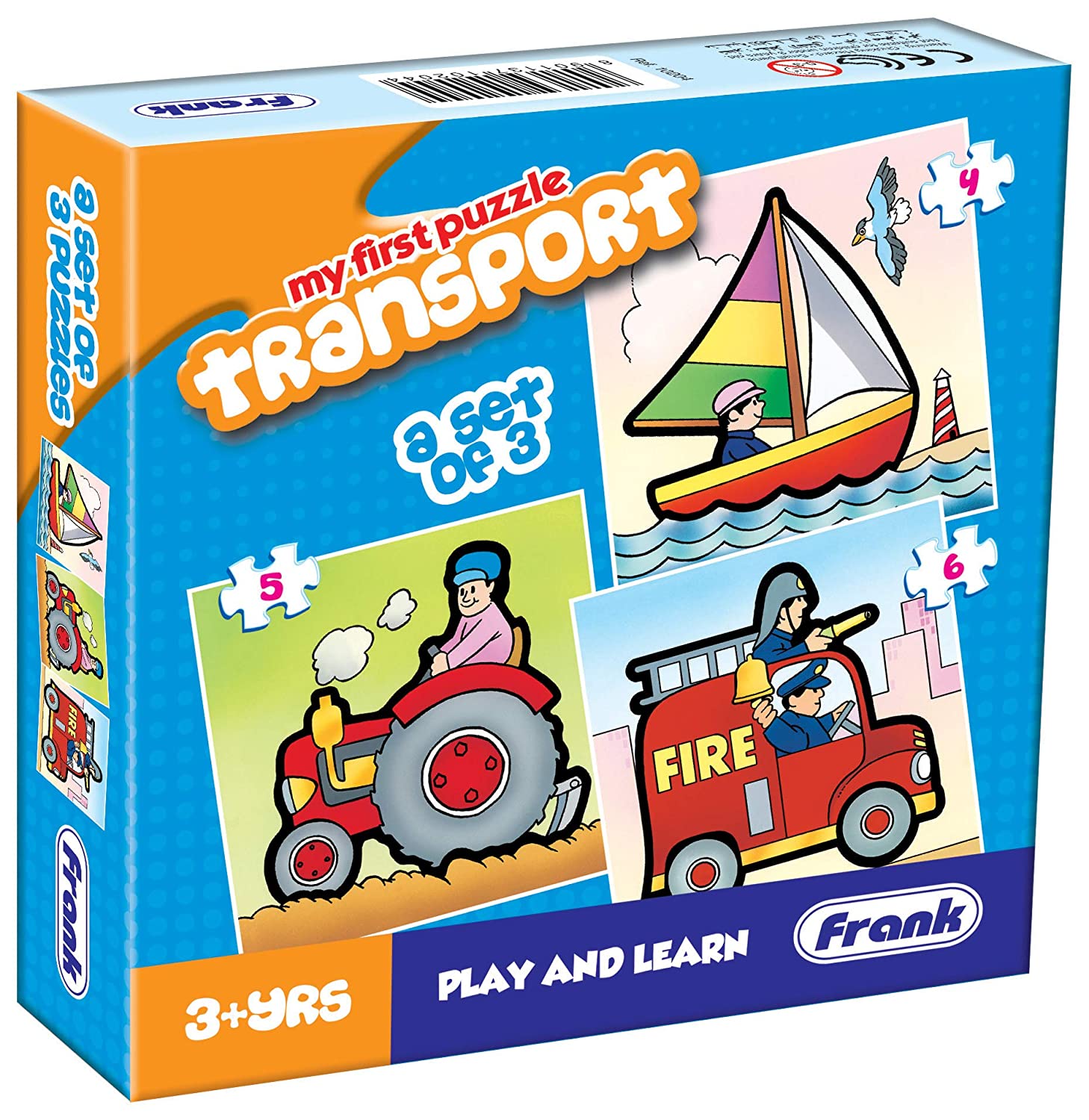 FRANK my first puzzle transport set of 3 play & learn for kids