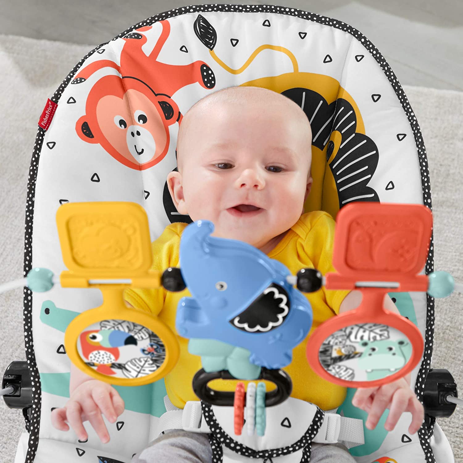 FISHER PRICE baby bouncer soothing & fun all in one