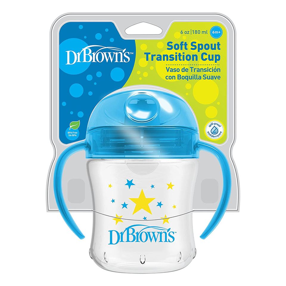 DR.Brown's Spill-Proof Soft Spout Toddler Cup,- 180ml, 6m+