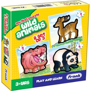 FRANK my first puzzle wild animals set of 3 play & learn for kids