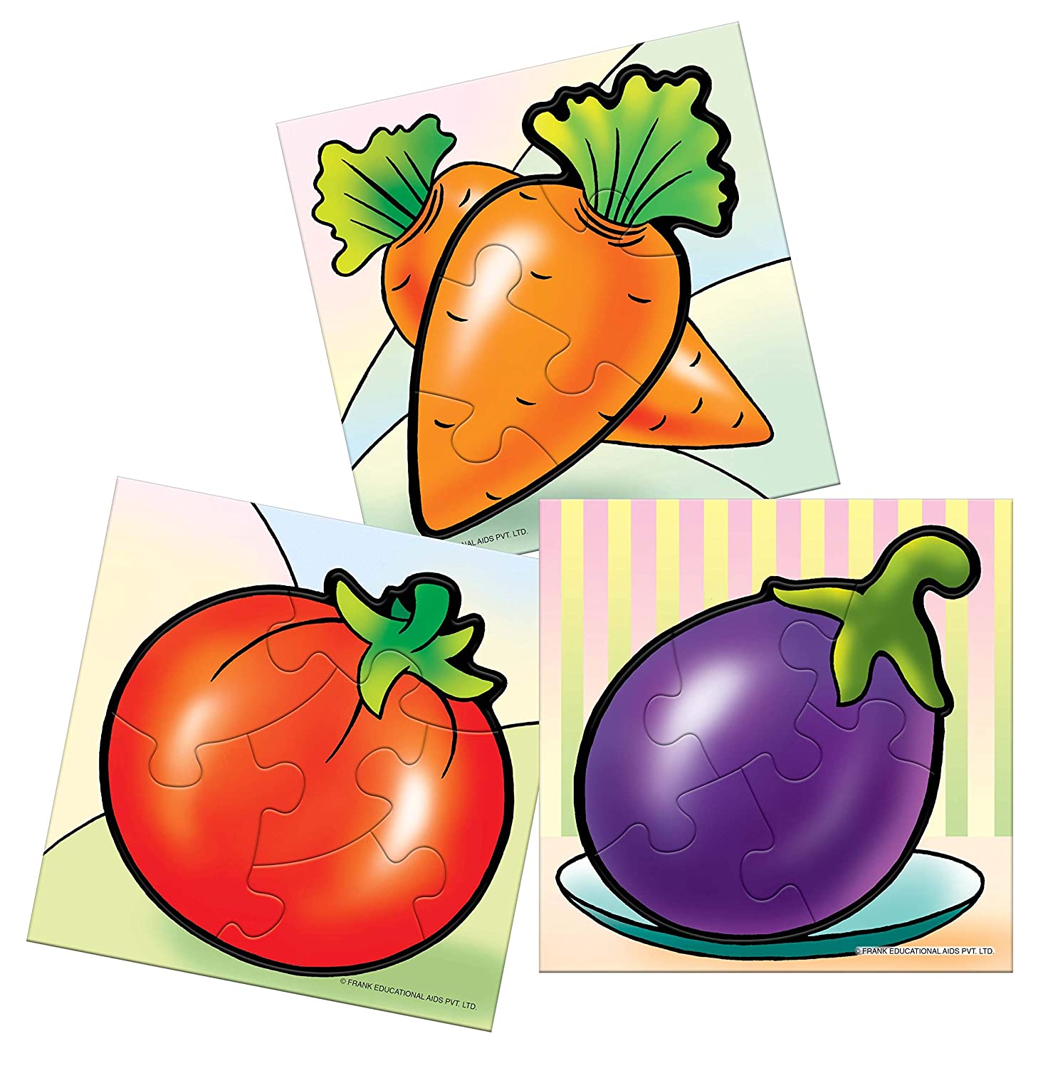 FRANK my first puzzle vegetables set of 3 play & learn for kids