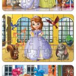FRANK disney sofia the first 3 puzzles in 1 jigsaw game set for kids 26 pcs