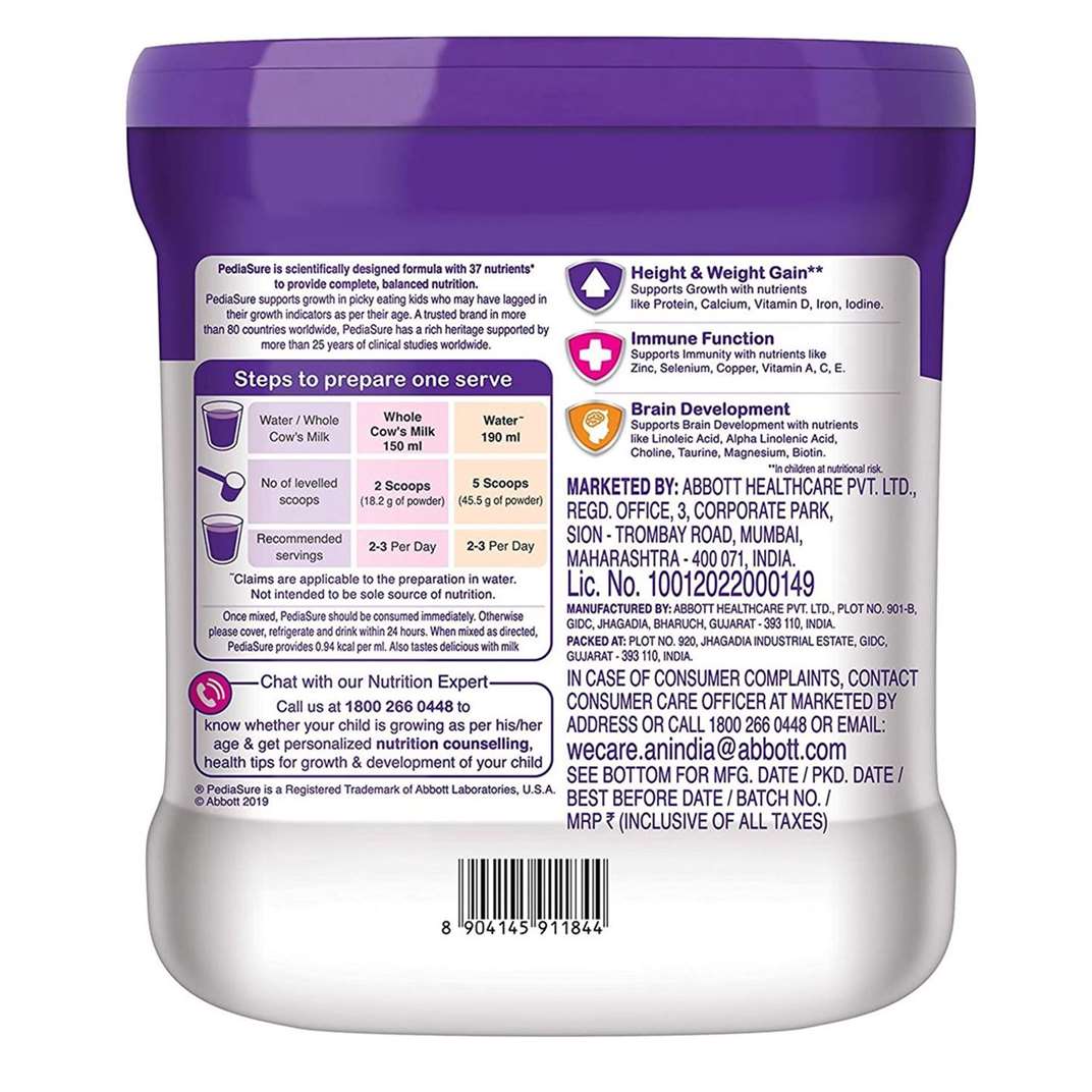 ABBOTT Pediasure Complete Balanced Nutrition to Help Kids Grow Box Nutrition Drink , Vanilla Delight Flavour