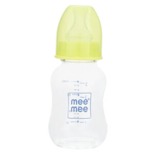 MEE MEE Premium glass feeding bottle for babies, 120ml - green
