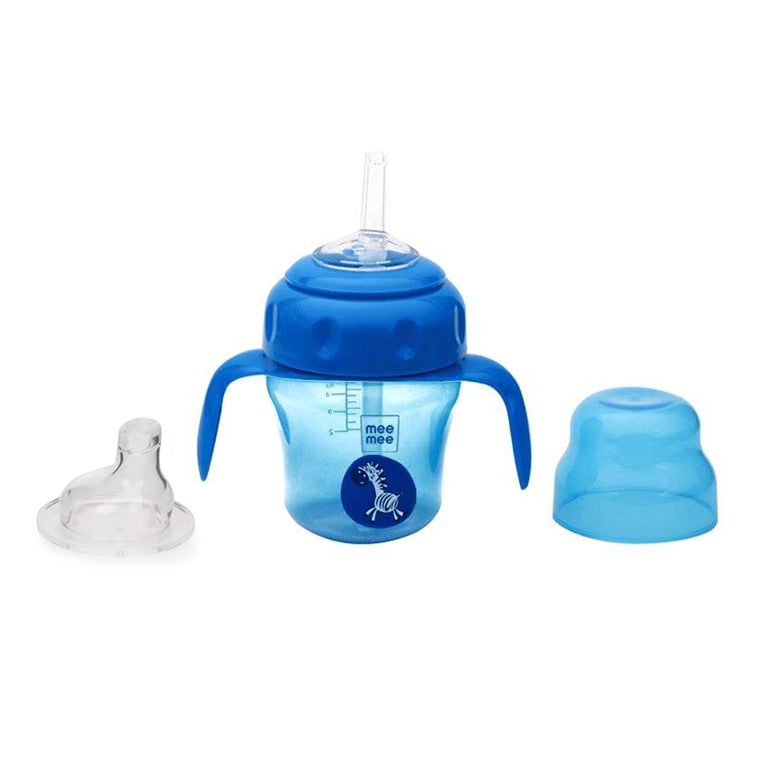MEE MEE 2 in 1 Spout & straw Sipper Cup 150ml 3m+m - Blue