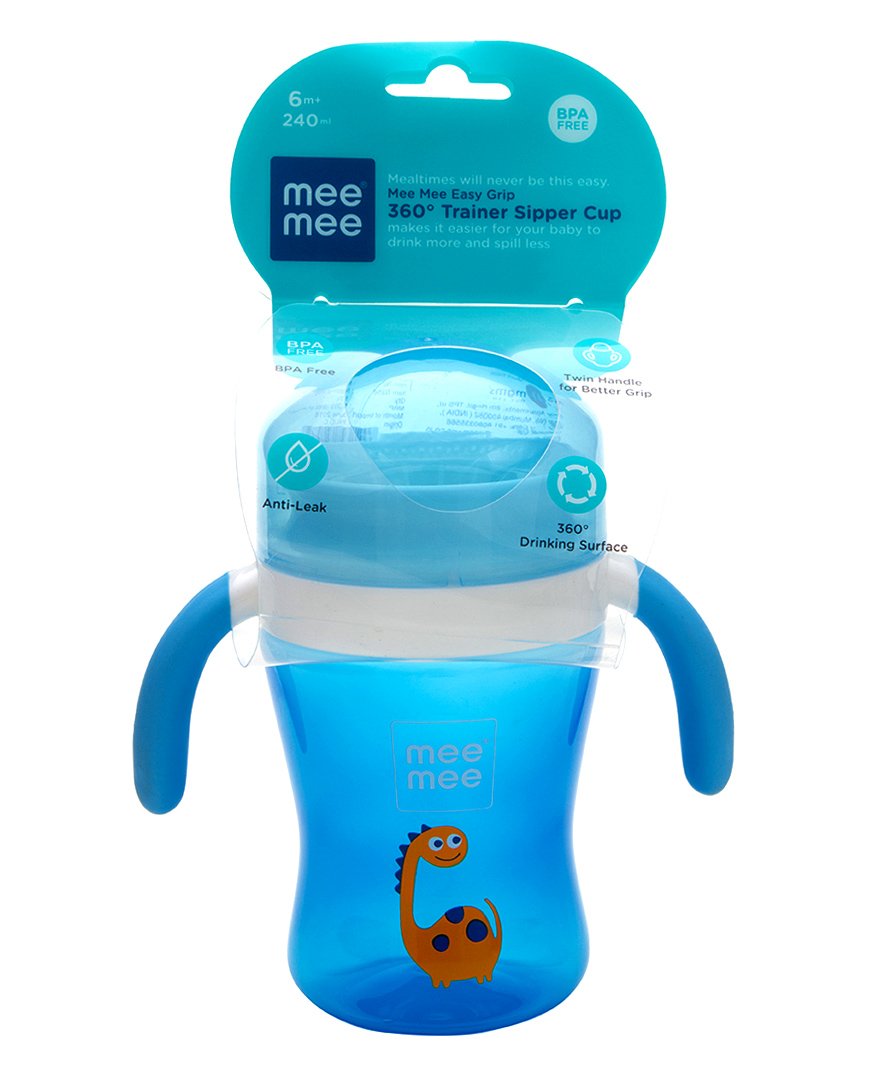 Mee Mee Easy Grip 360 Degree Trainer Sipper Cup 240ml 6m+ Blue