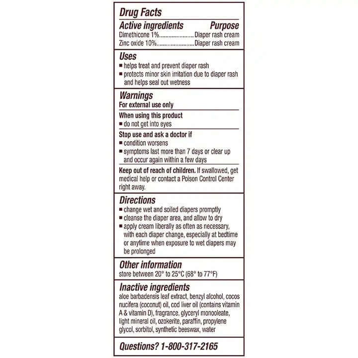 A+D Treat Diaper Rash Cream With Dimethicone & Zinc Oxide - 113g