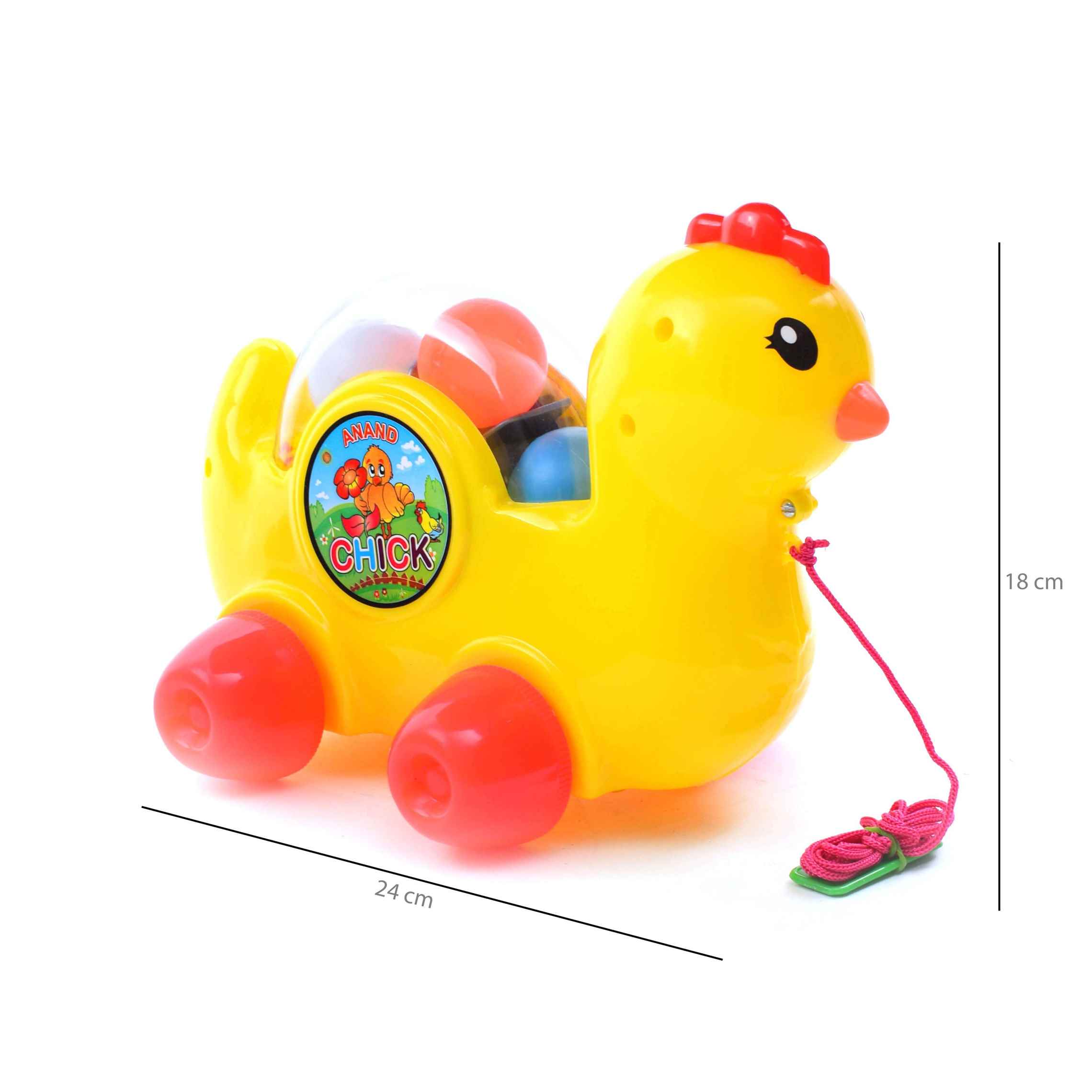 ANAND Baby Chick Pull Along with Rolling Balls Toy for Kids