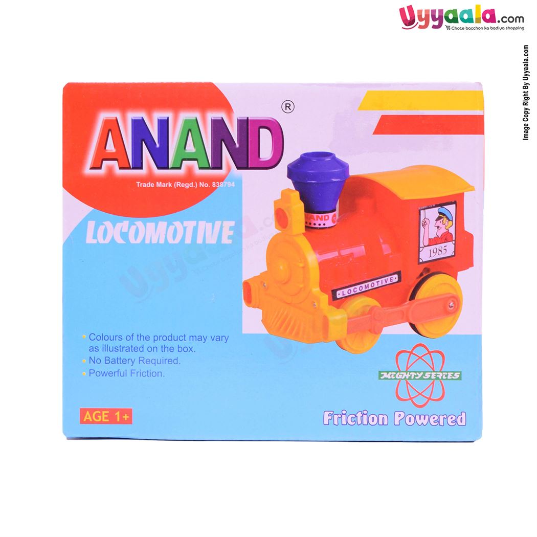 ANAND Locomotive Friction Powered Toy for Kids 1+Y Age - Red, Yellow