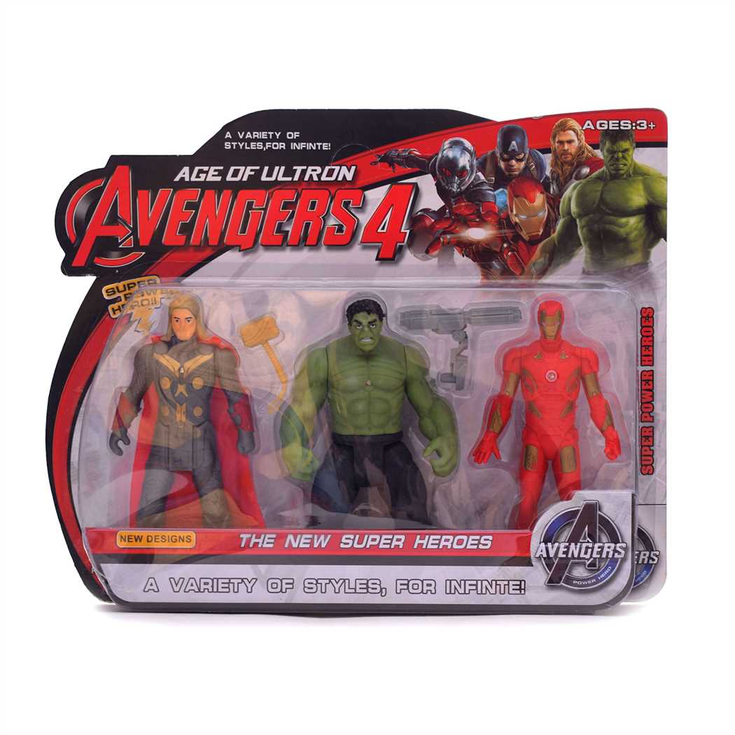 Avengers 4 Age Of Ultron the Action Super Hero's Set of 3 for Kids