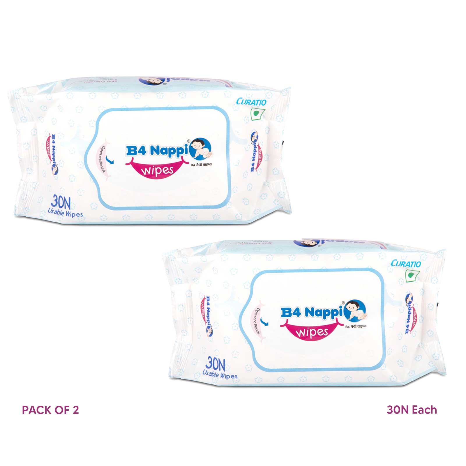 Buy Curatio B4 Nappi Baby Wet Wipes with Vitamin E - Pack of 2  Online in India at uyyaala.com