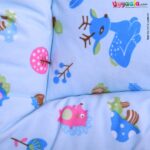 Sleeping Bag (Carry Nest) Premium Velvet, Trees & Deer Print 0-3m Age, Blue-uyyala-com.myshopify.com-Sleeping Bags-Happy Babies