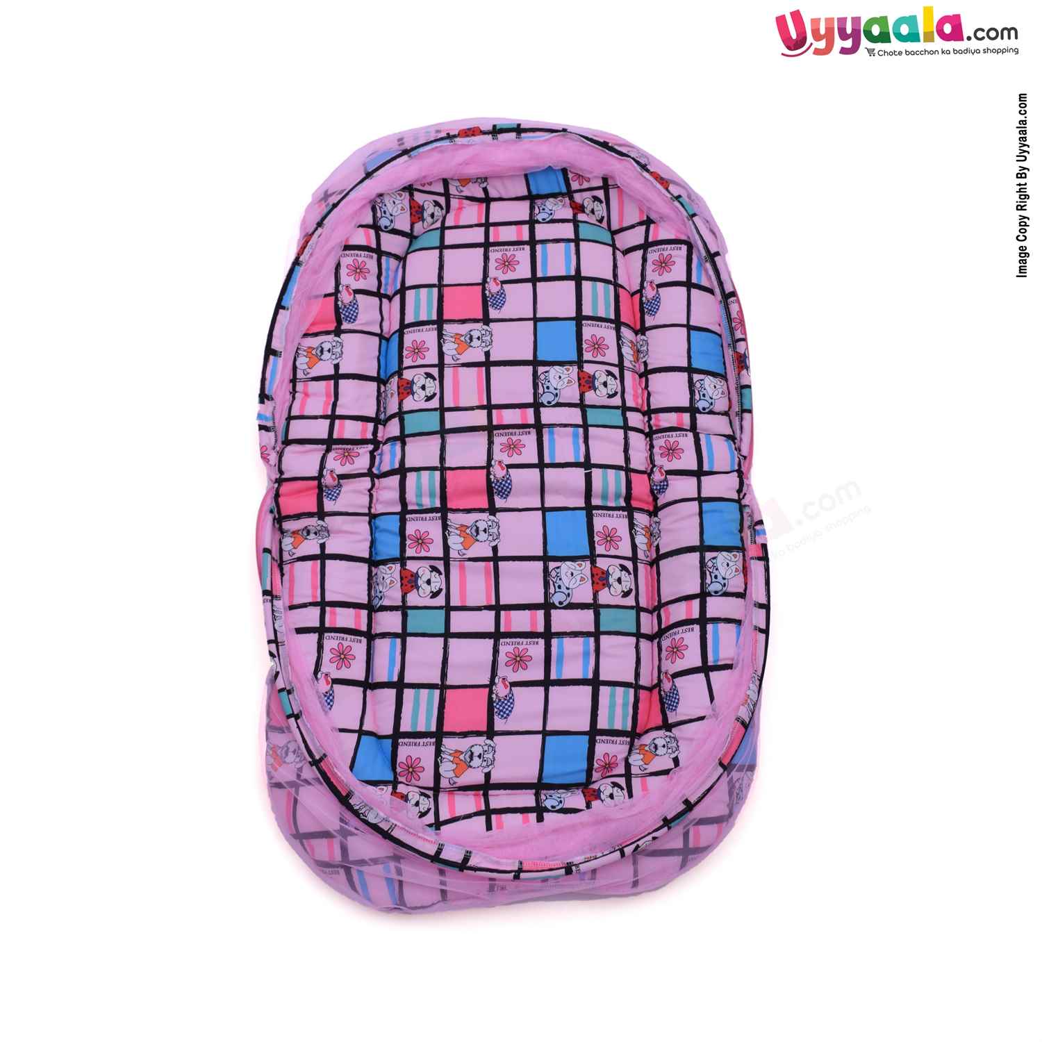 Bedding Set with Mosquito Protection Net & Pillow for babies