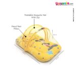 Baby Bedding Set with Mosquito Protection Net & Pillow Cotton, Mickey Mouse Print  0 to 12m age, Yellow-uyyala-com.myshopify.com-Bedding-Happy Babies