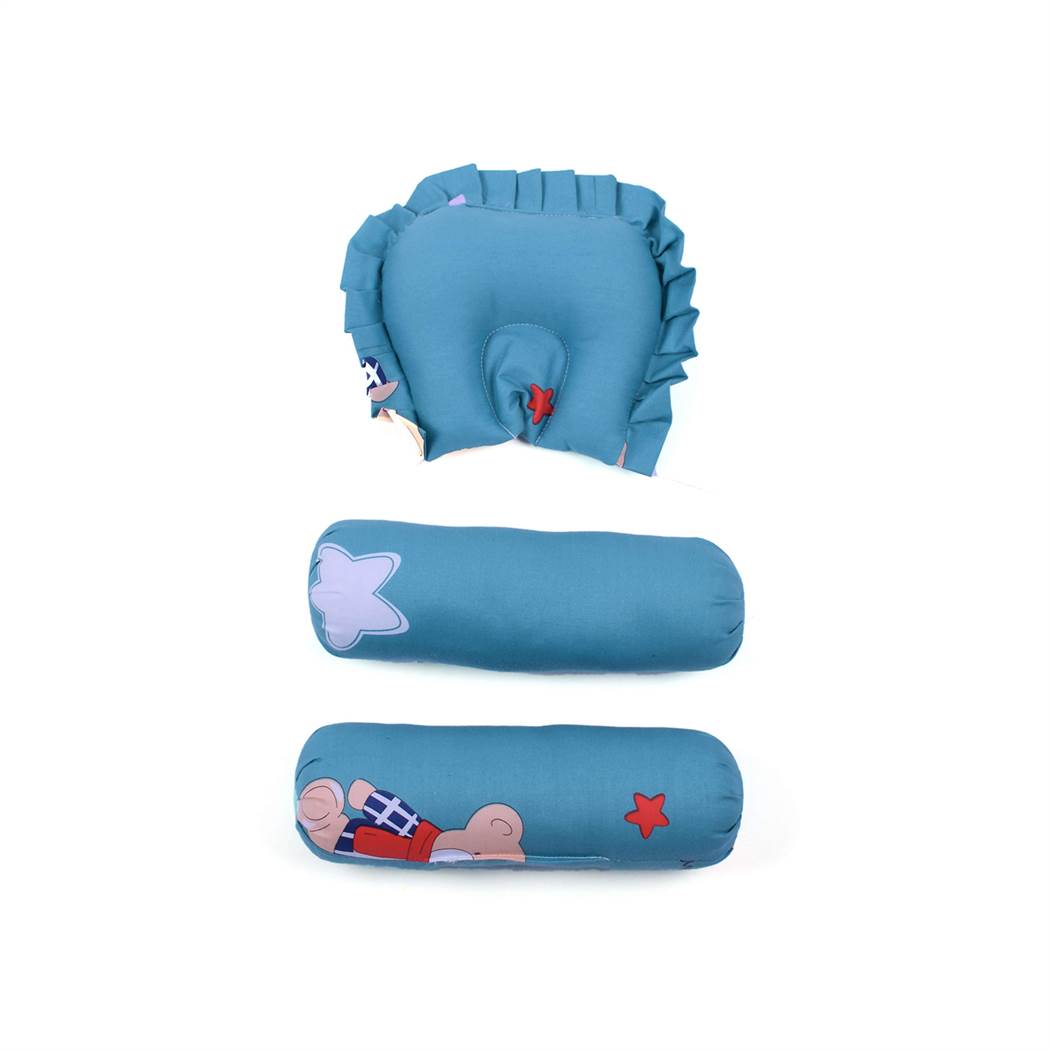 Baby Cotton Bedding Set of 4 with Bolster and Pillow