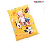 Baby Premium Cotton Bedding Set of 4 with Bolster and Pillow, Micky Mouse Print 0-6m Age - Yellow-uyyala-com.myshopify.com-Bedding-Happy Babies