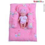 Baby Premium Cotton Bedding Set of 4 with Bolster and Pillow, Bear Print 0-6m Age