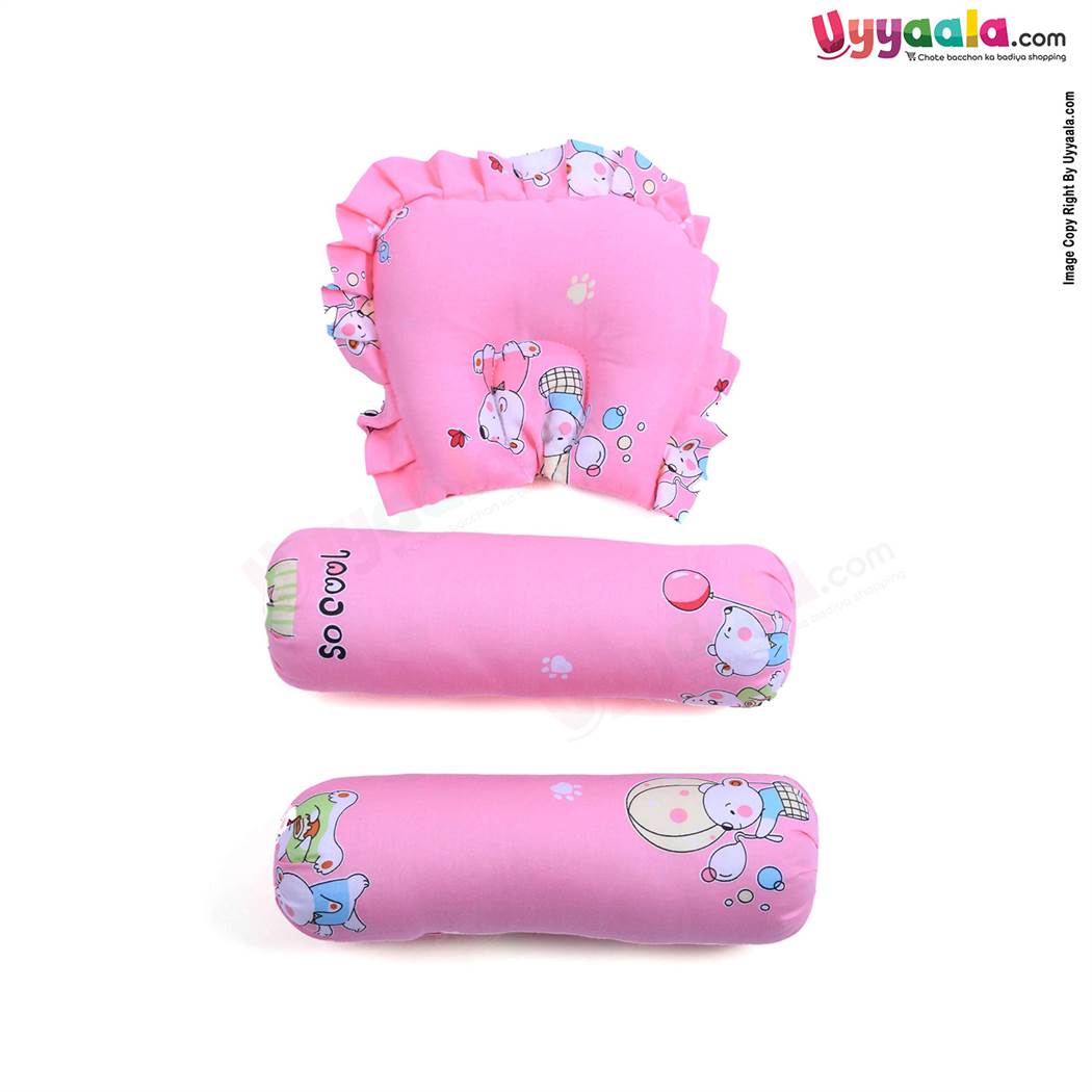 Baby Bedding Set of 4 with Bolster and Pillow