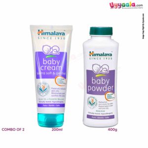 HIMALAYA Baby Cream Extra Soft & Gentle 200ml & Baby Powder 400g (Combo Pack)