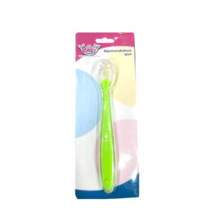 Mommas Baby Silicone Feeding Spoon for Baby - Green