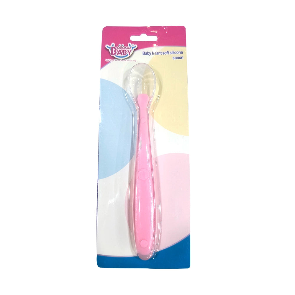 Buy Mommas Baby Silicone Feeding Spoon for Baby - Light Pink Online in India at uyyaala.com